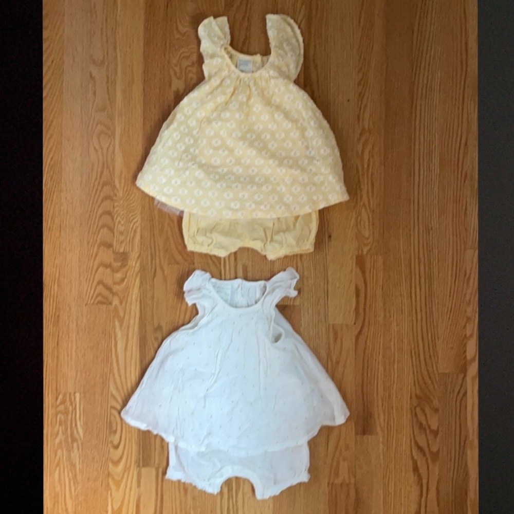 Two First Impressions Baby Girl Rompers 18 months